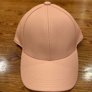 Pink Leatherette Hat New with Tag